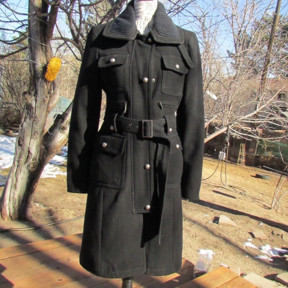 Laundry By Shelli Segal Black Military sțks Jacket